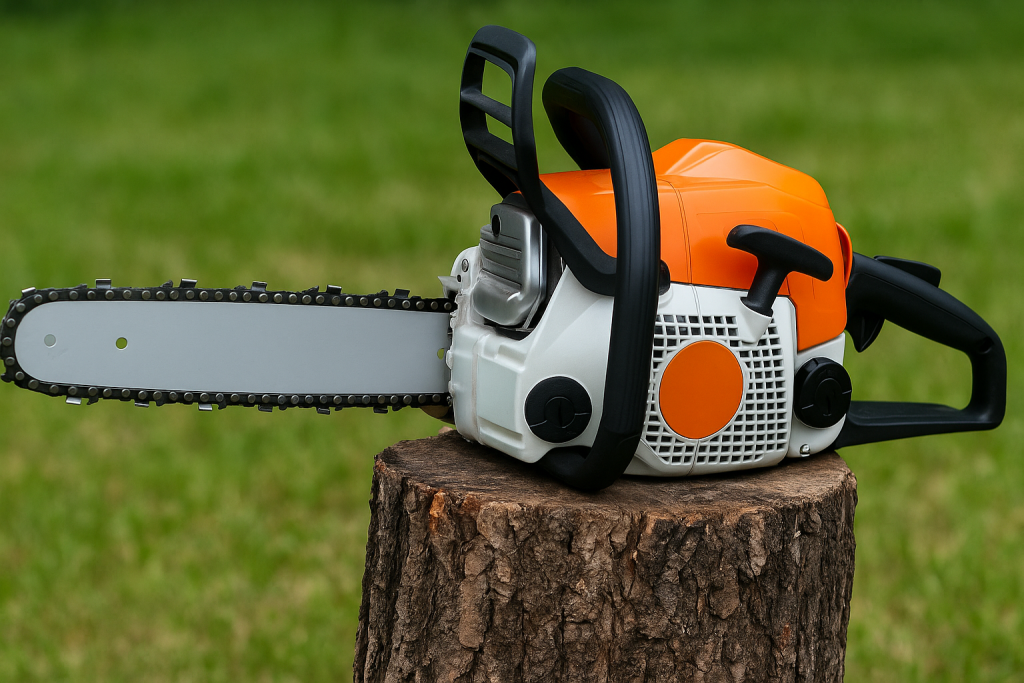 Drujbă pe benzină utilizată în grădină